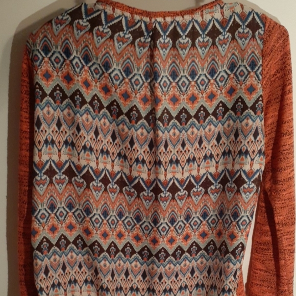 Jolt size S orange pattern sweater - Picture 3 of 3